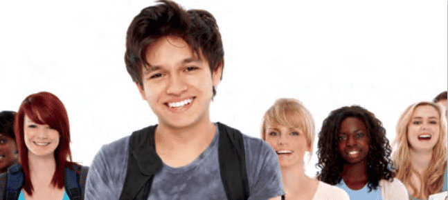 an image of a group of smiling young people