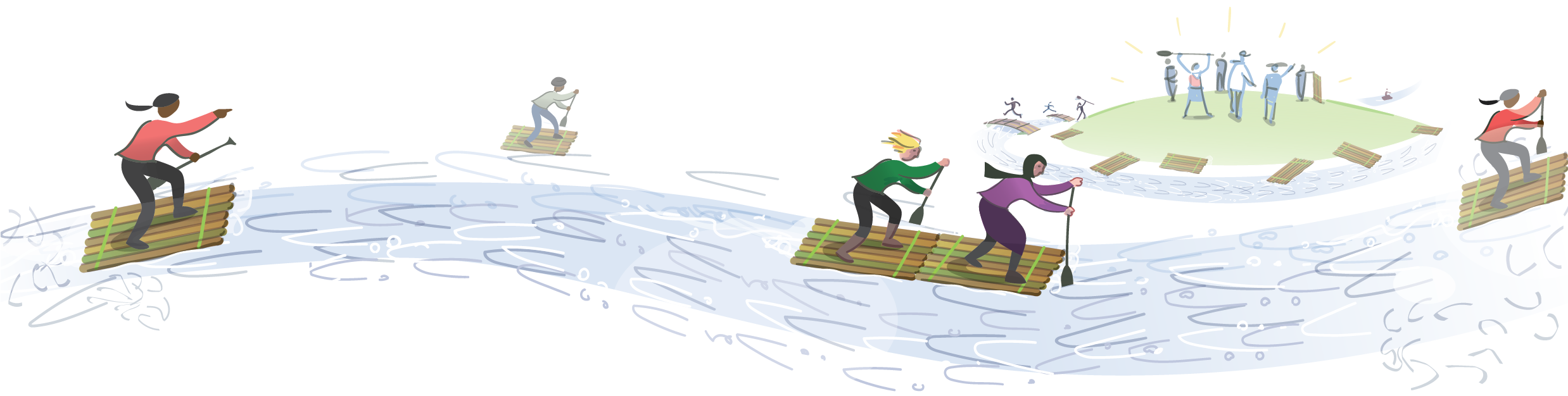 Against the Current paddlers